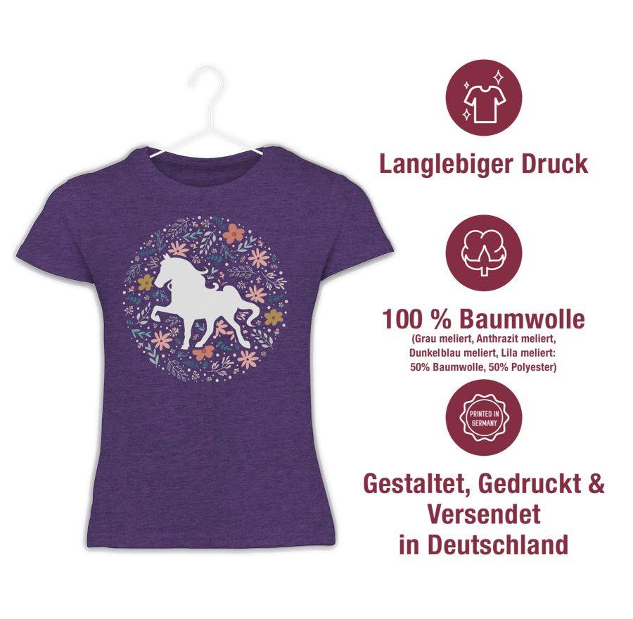 Shirtracer Pferd mit Blumen: T-Shirt Rucksack Shirtracer Cyber Monday