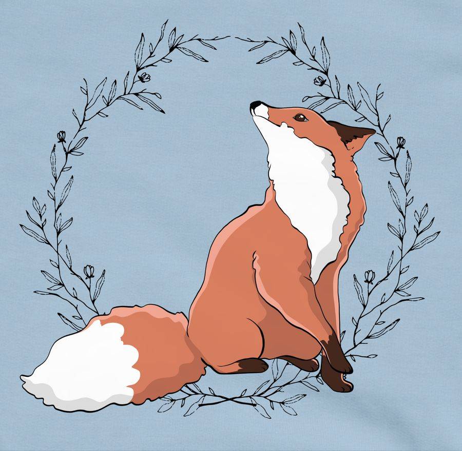 Shirtracer Fuchs mit Blumenkranz: Tshirt Rucksack Shirtracer Osterangebot
