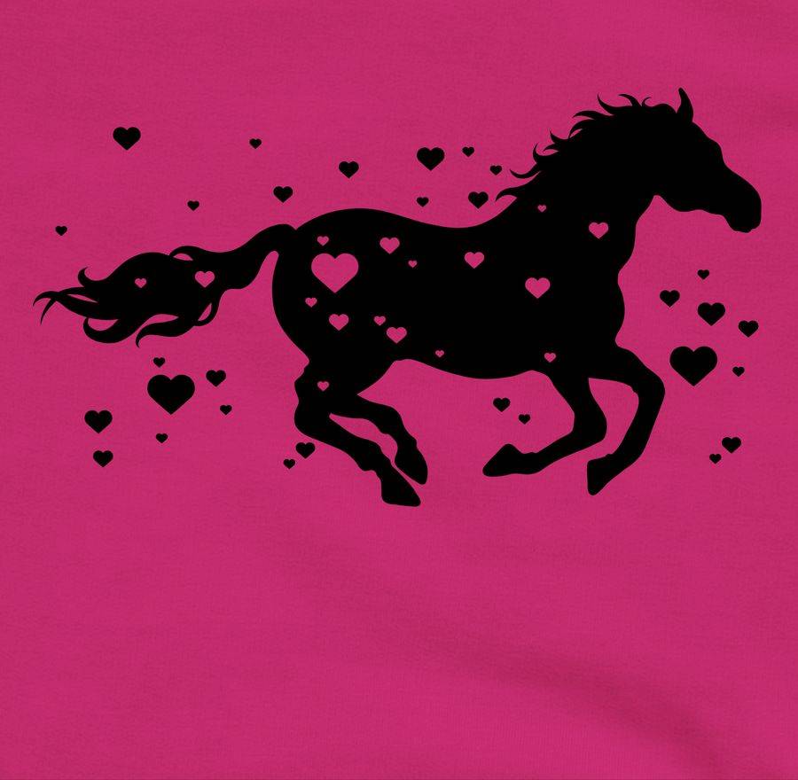 Shirtracer Pferd mit Herzen schwarz Shirts & Mehr Shirtracer Exklusive Angebote