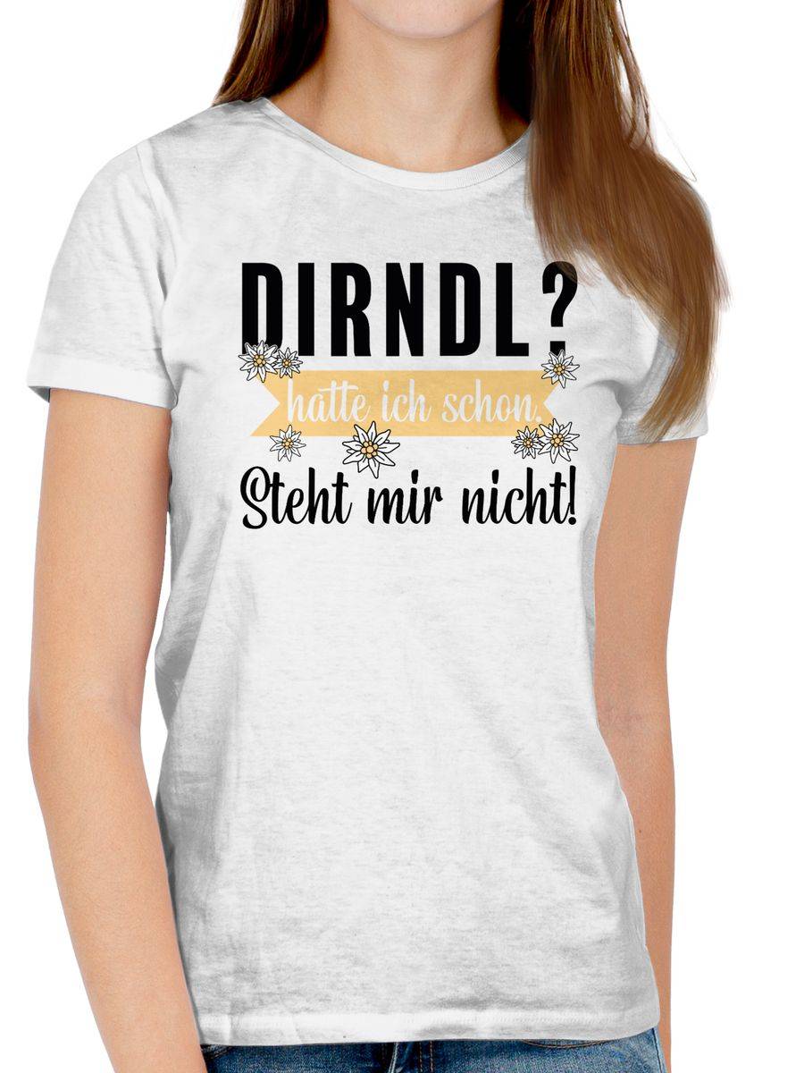 Shirtracer Dirndl - hatte ich schon steht mir nicht - schwarz: Tshirt Gym Bag Shirtracer Super Sparpreis