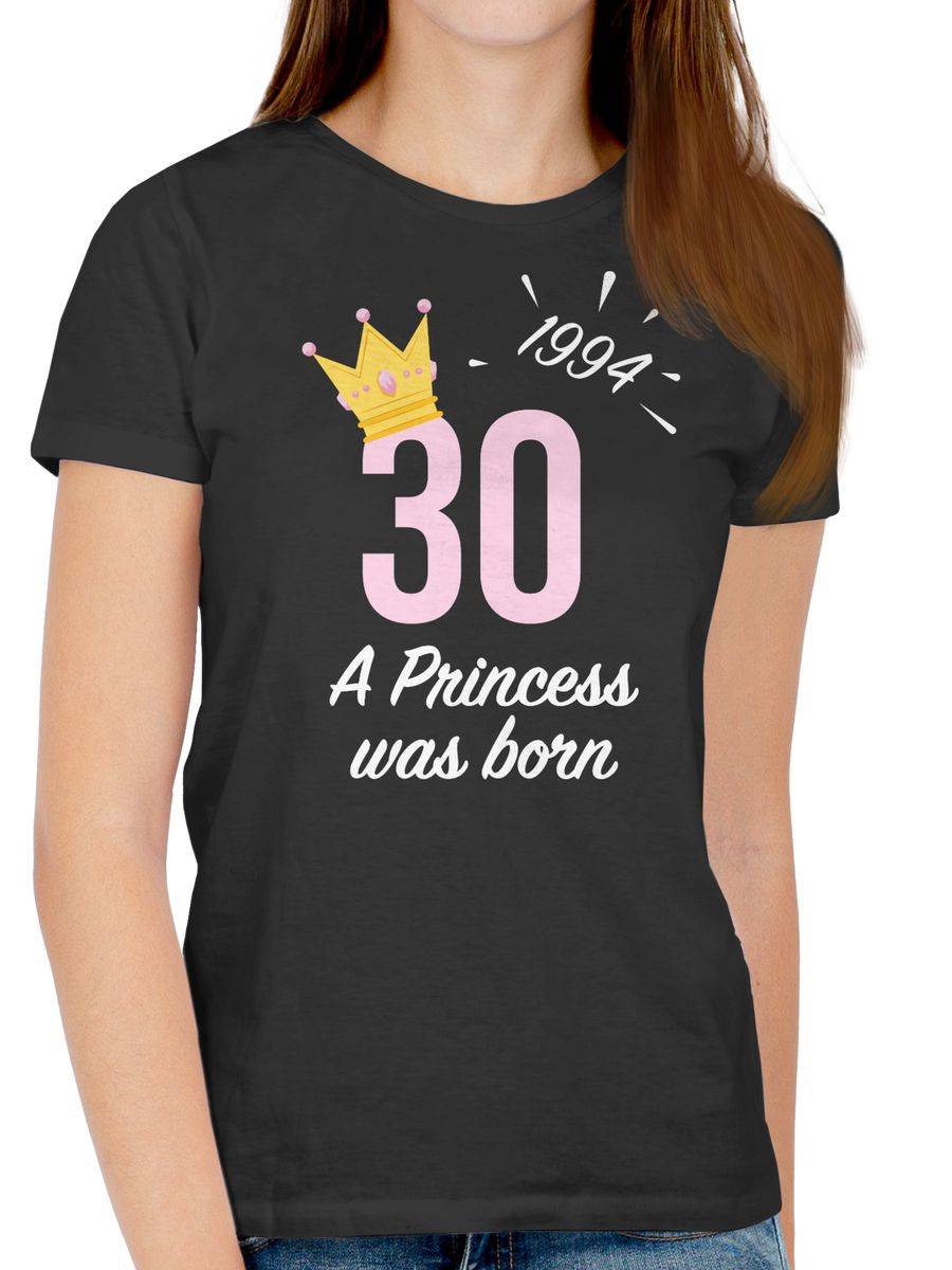 Shirtracer Dreißigster Mädchen Princess 1994: T-Shirt Turnbeutel Shirtracer Letzter Tag