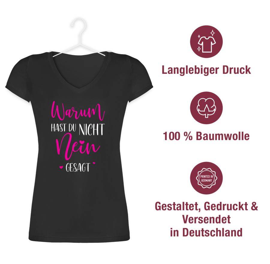 Shirtracer Warum hast du nicht NEIN gesagt: Tshirt Turnbeutel Shirtracer Super Rabatt