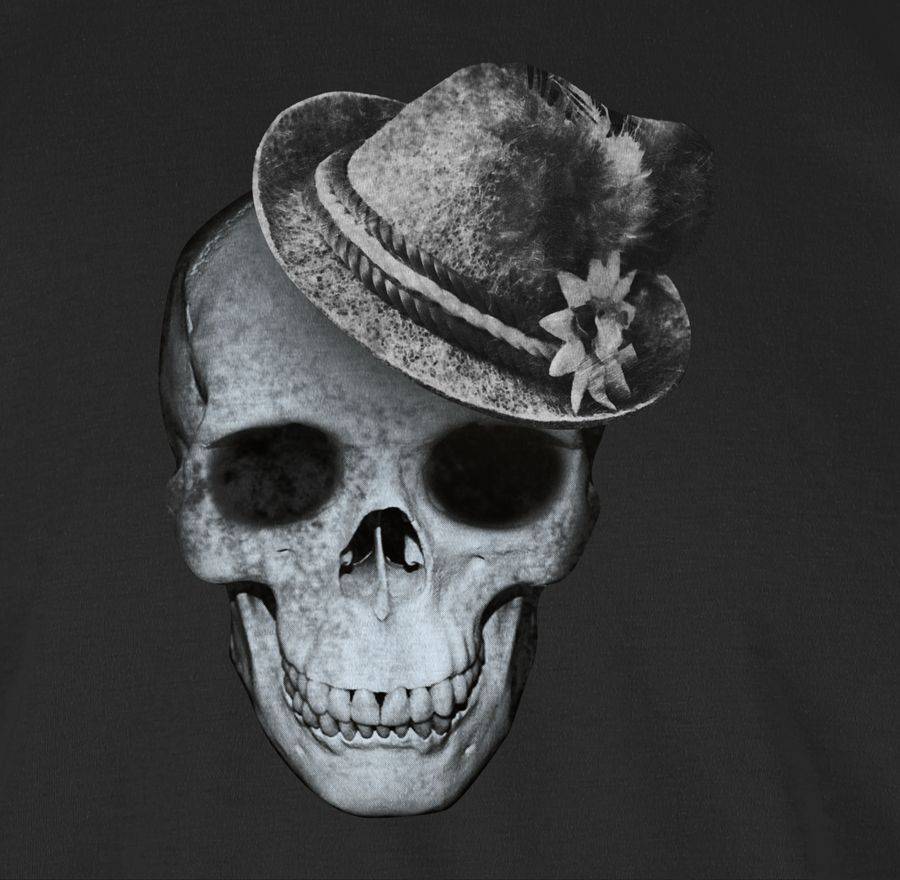 Shirtracer Totenkopf mit Filzhut: T-Shirt Gym Bag Shirtracer Riesige Rabatte
