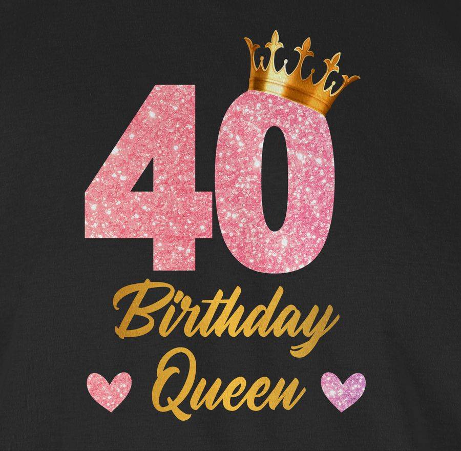 Shirtracer 40 Birthday Queen Geburtstags Königin Geburtstagsgeschenk 40: Tshirt Rucksack Shirtracer 50% Rabatt mit kostenlosem Versand