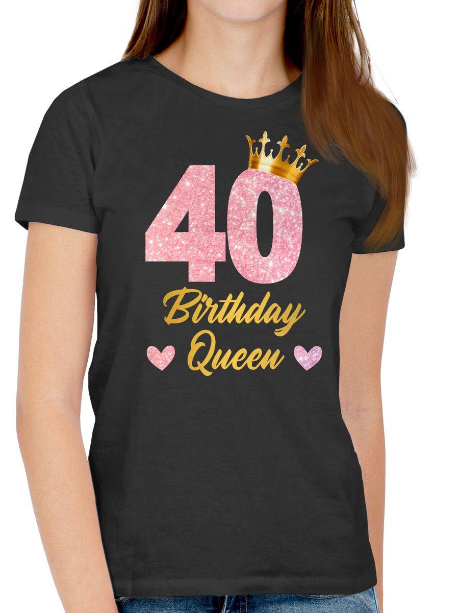 Shirtracer 40 Birthday Queen Geburtstags Königin Geburtstagsgeschenk 40: Tshirt Rucksack Shirtracer 50% Rabatt mit kostenlosem Versand