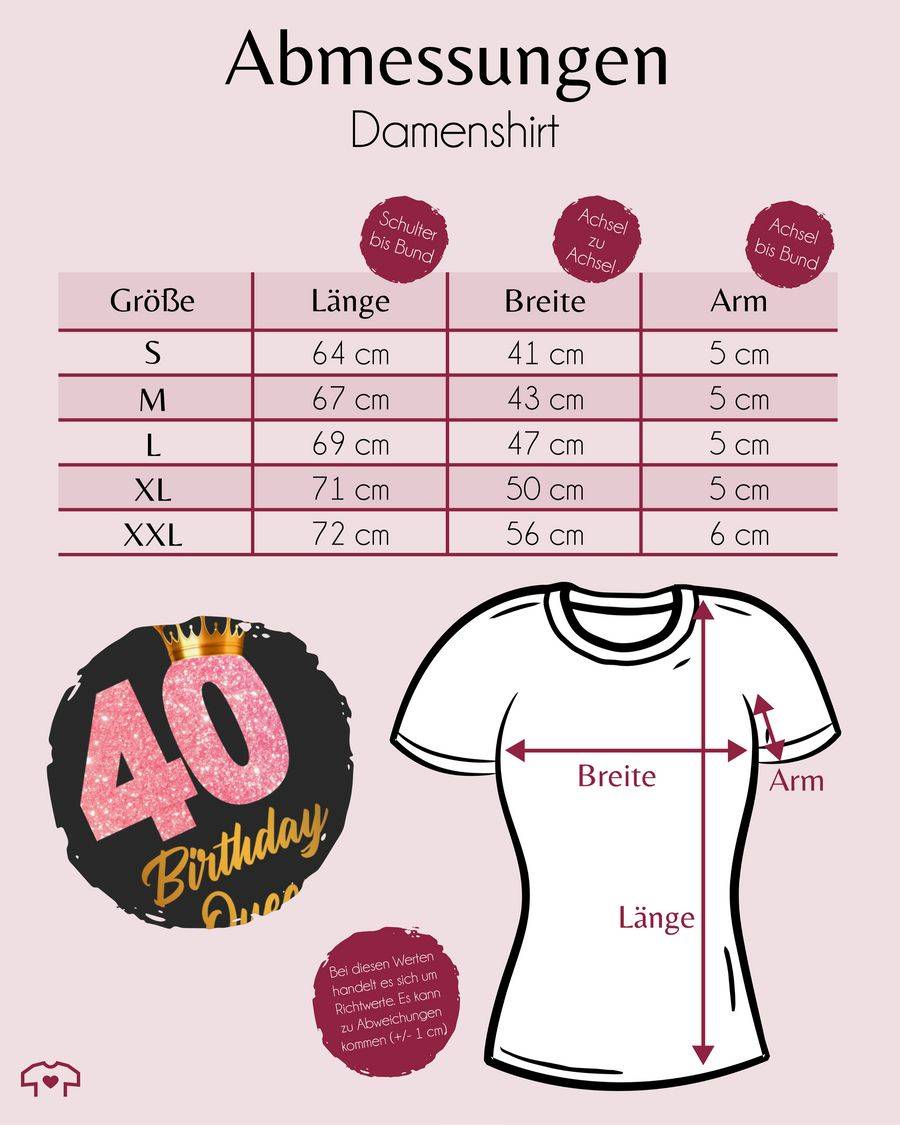 Shirtracer 40 Birthday Queen Geburtstags Königin Geburtstagsgeschenk 40: Tshirt Rucksack Shirtracer 50% Rabatt mit kostenlosem Versand