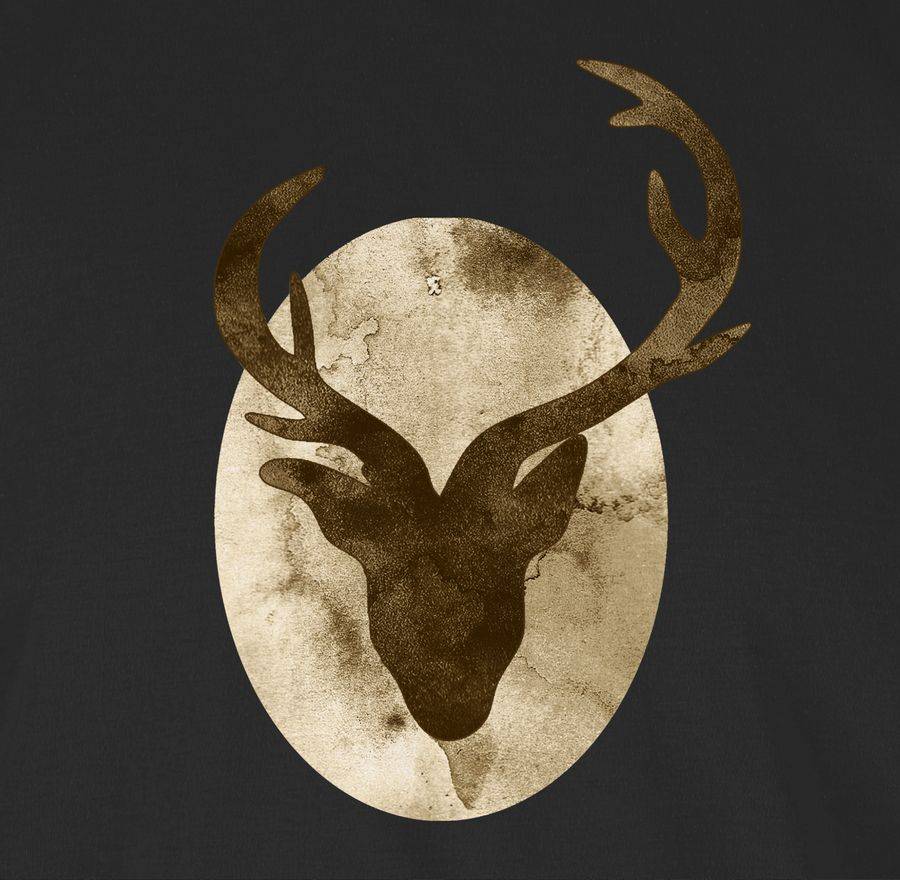 Shirtracer Hirsch - Aquarellsilhouette: T-Shirt Turnbeutel Shirtracer Im Verkauf