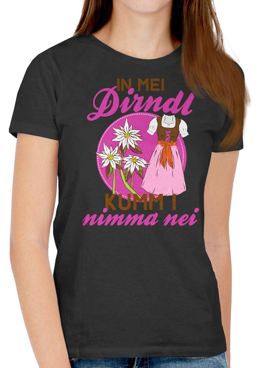 Shirtracer In mei Dirndl kumm I nimma nei - braun fuchsia Shirts & Mehr Shirtracer zollfrei