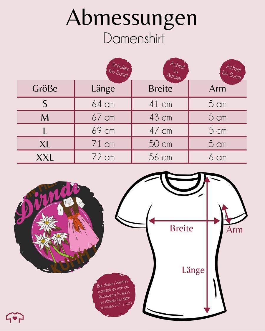 Shirtracer In mei Dirndl kumm I nimma nei - braun fuchsia Shirts & Mehr Shirtracer zollfrei