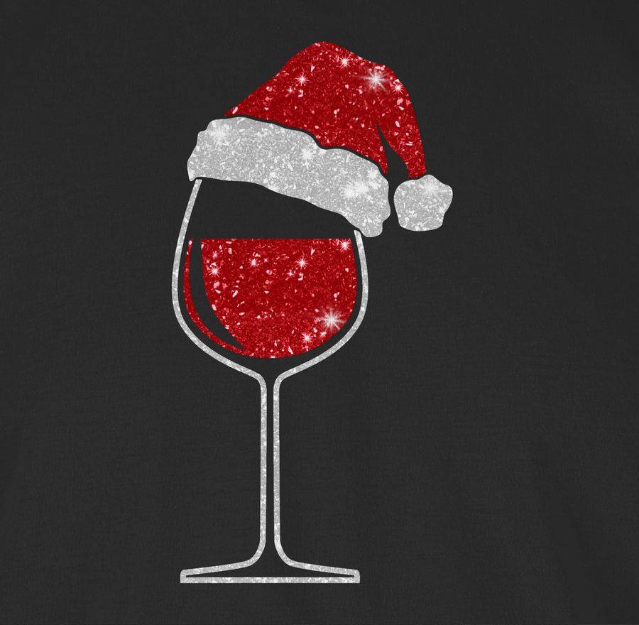 Shirtracer Weinglas mit Weihnachtsmütze: Tshirt Rucksack Shirtracer Verkauf
