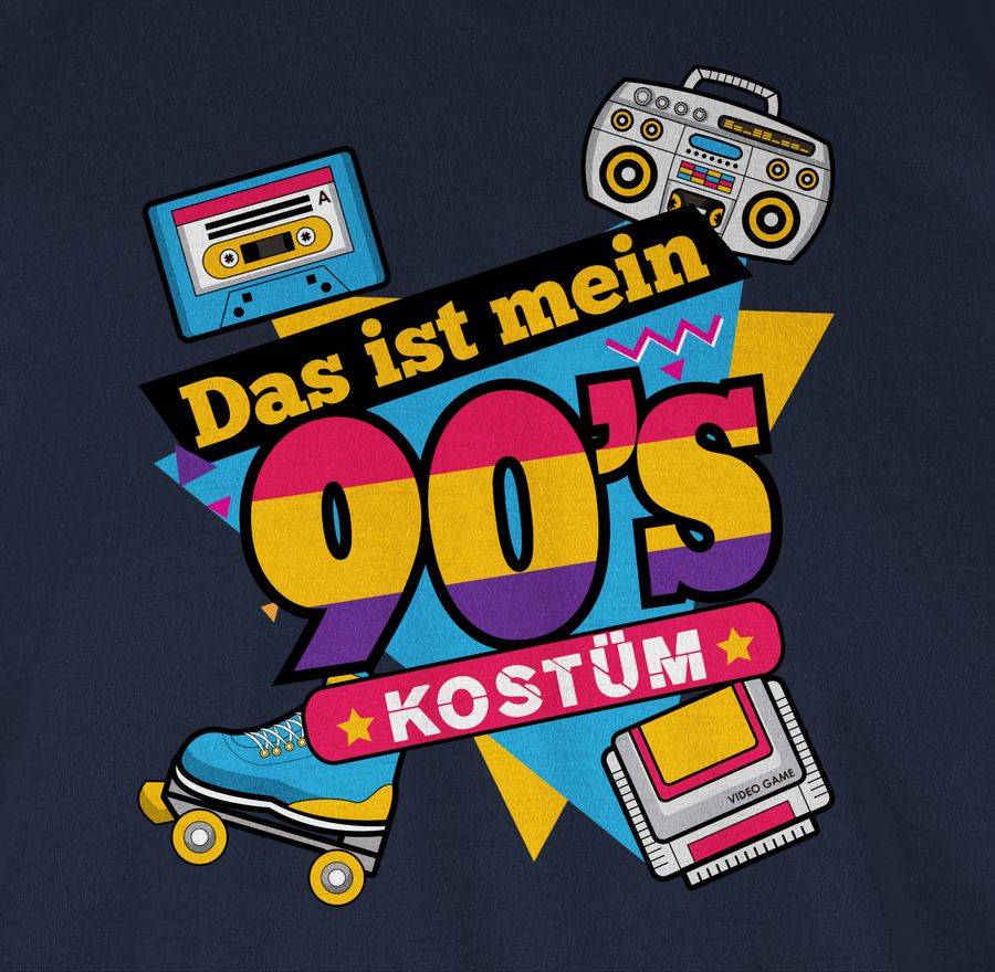 Shirtracer Das ist mein 90er Jahre Kostüm: Tshirt Rucksack Shirtracer Schlussverkauf