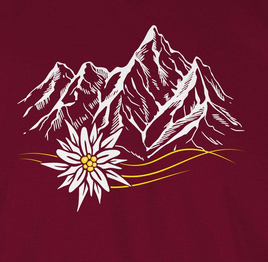 Shirtracer Edelweiß Berge Wandern Wanderlust Berg ruft Alpen: T-Shirt Gym Bag Shirtracer Fabrikverkauf