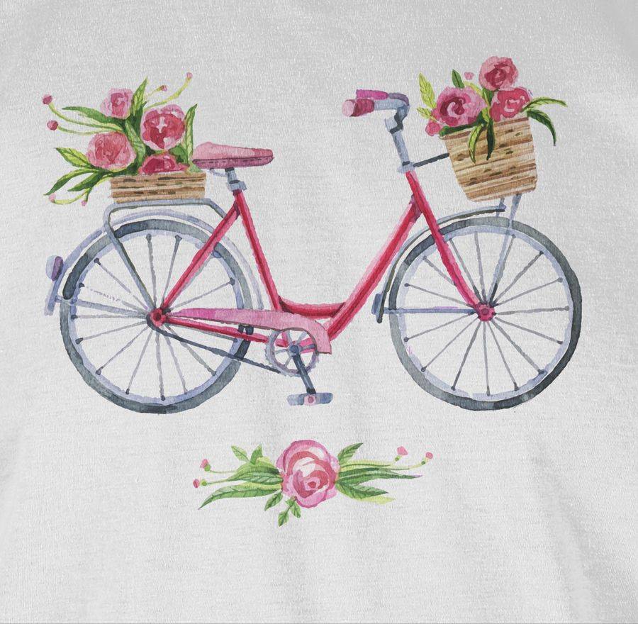 Shirtracer Vintage Fahrrad Wasserfarbe Blumen Shirts & Mehr Shirtracer Meist gekauft