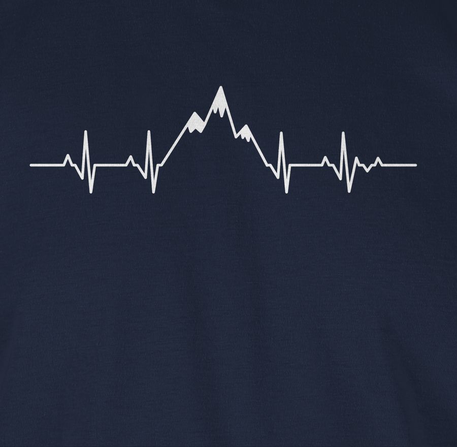 Shirtracer Herzschlag Berge: T-Shirt Gym Bag Shirtracer Neueste Mode