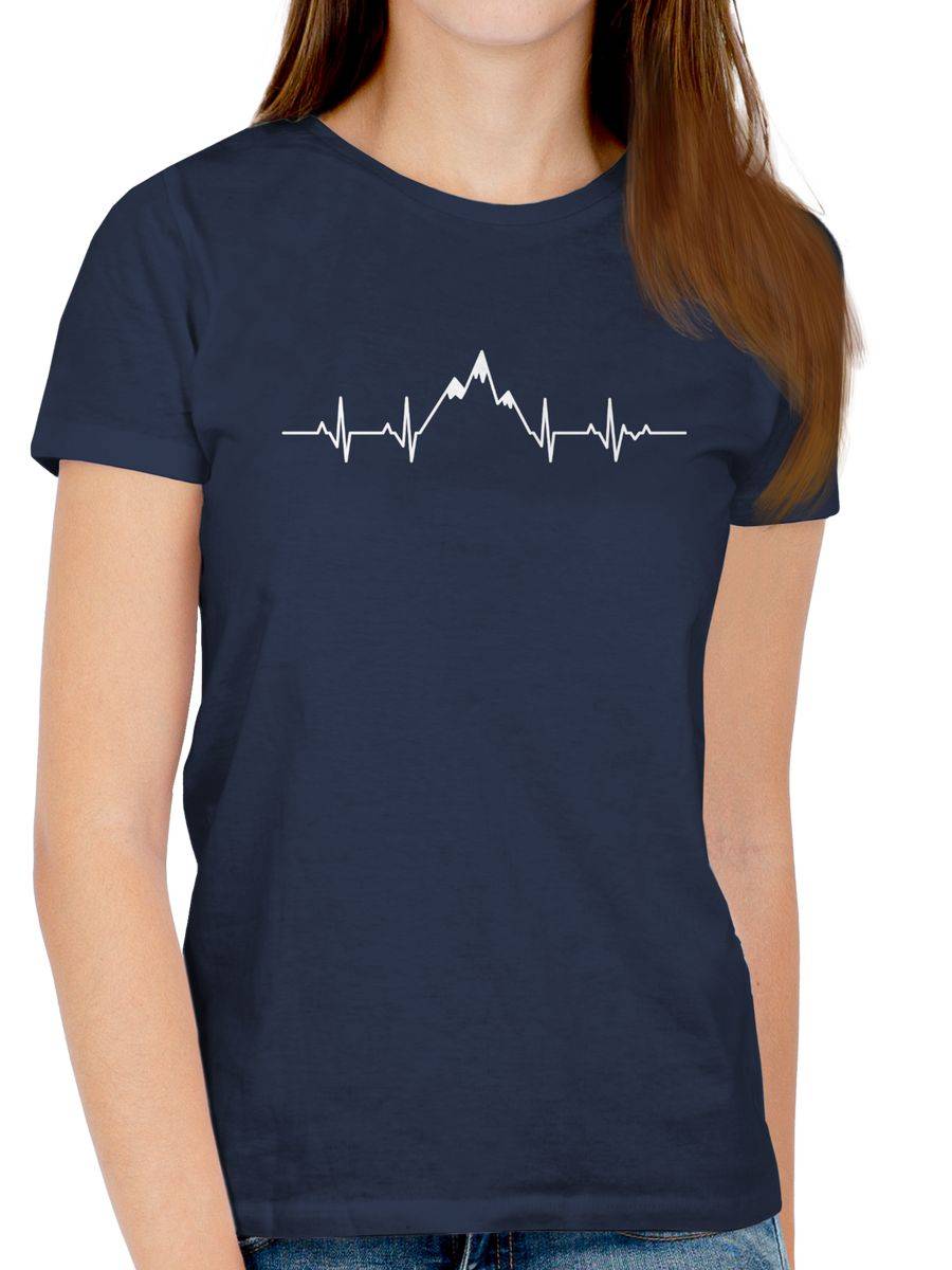 Shirtracer Herzschlag Berge: T-Shirt Gym Bag Shirtracer Neueste Mode