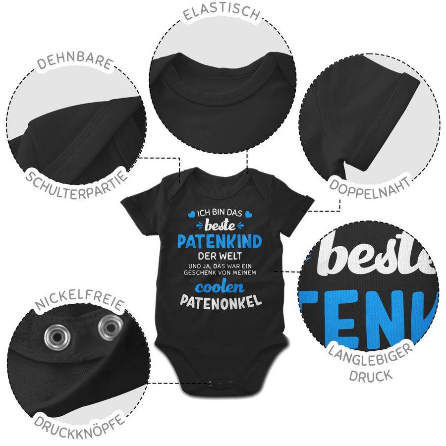 Shirtracer Ich bin das beste Patenkind der Welt weiß/blau Shirts & Mehr Shirtracer Begrenzt auf 3 Tage