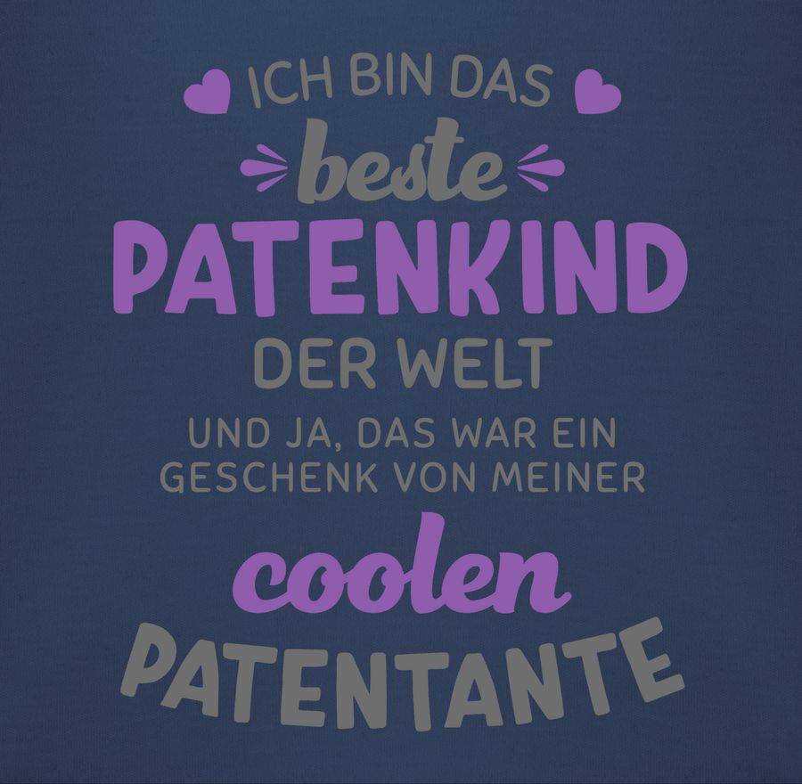 Shirtracer Ich bin das beste Patenkind der Welt grau/lila: Tshirt Gym Bag Shirtracer Speichern exportieren