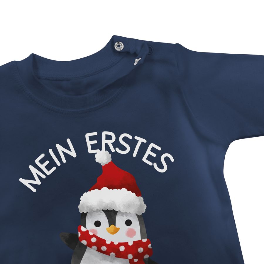 Shirtracer Mein erstes Weihnachten mit Pinguin - weiß: Tshirt Turnbeutel Shirtracer Auslauf