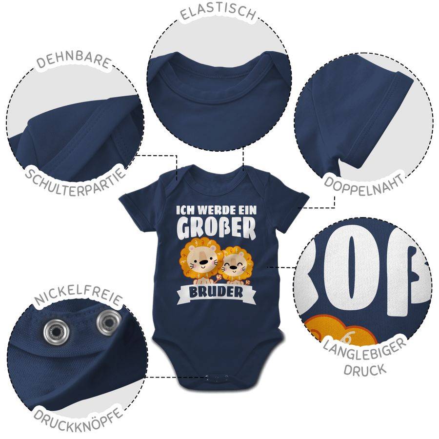 Shirtracer Ich werde ein großer Bruder mit Löwen - weiß: Tshirt Turnbeutel Shirtracer Hotsell