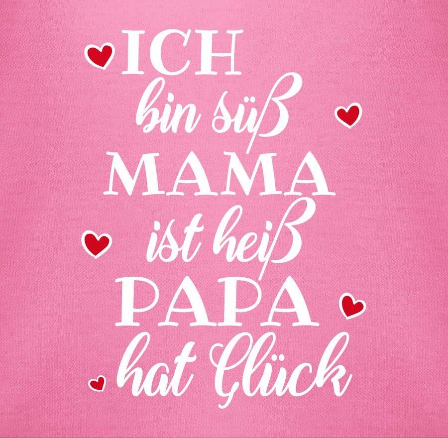 Shirtracer Ich bin süß Mama ist heiß Papa hat Glück Herzen: Tshirt Rucksack Shirtracer Blitzverkäufe