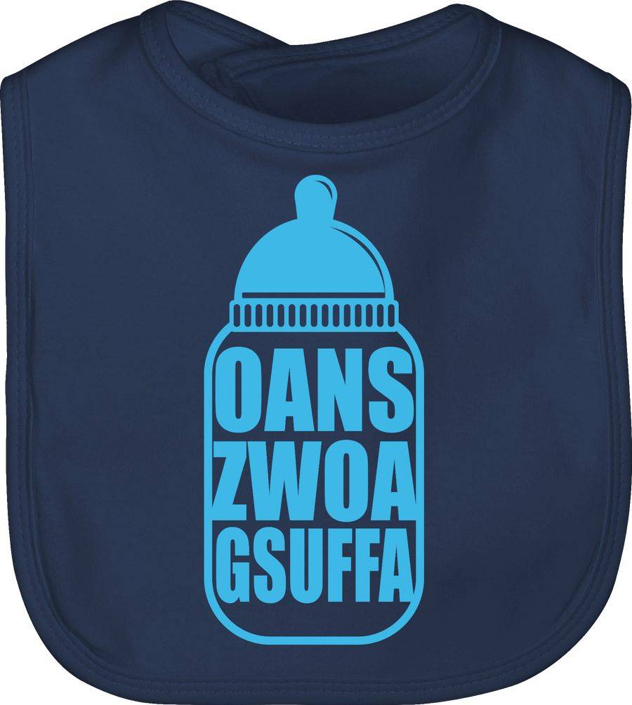 Shirtracer Babyflasche Oans Zwoa Gsuffa blau Shirts & Mehr Shirtracer Exklusivangebot