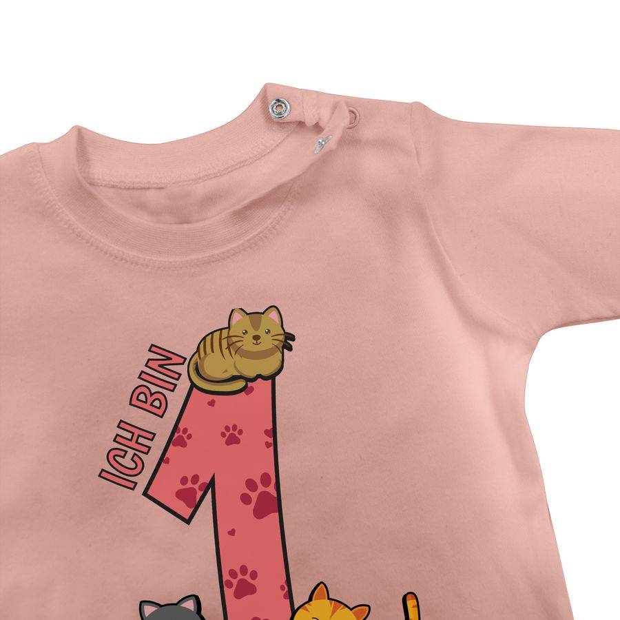 Shirtracer Ich bin 1 - Name und lustige Katzen Bilder zum Ersten Shirts & Mehr Shirtracer Top Angebot