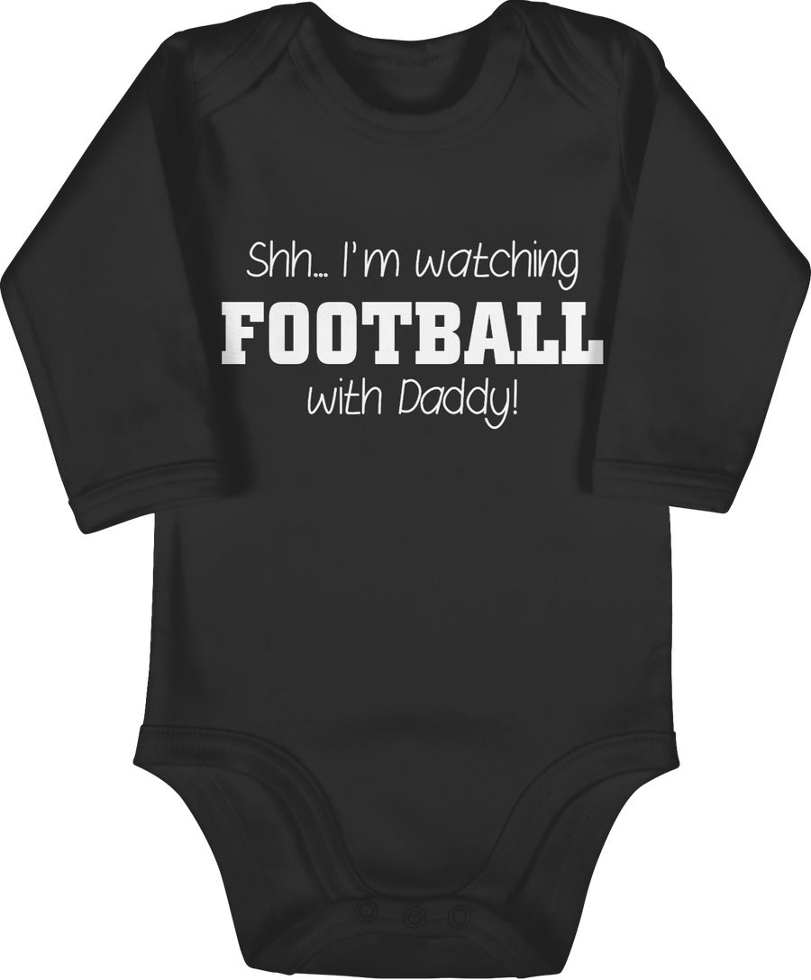 Shirtracer Shh I'm watching football with Daddy! - weiß: Tshirt Gym Bag Shirtracer Exklusive Angebote
