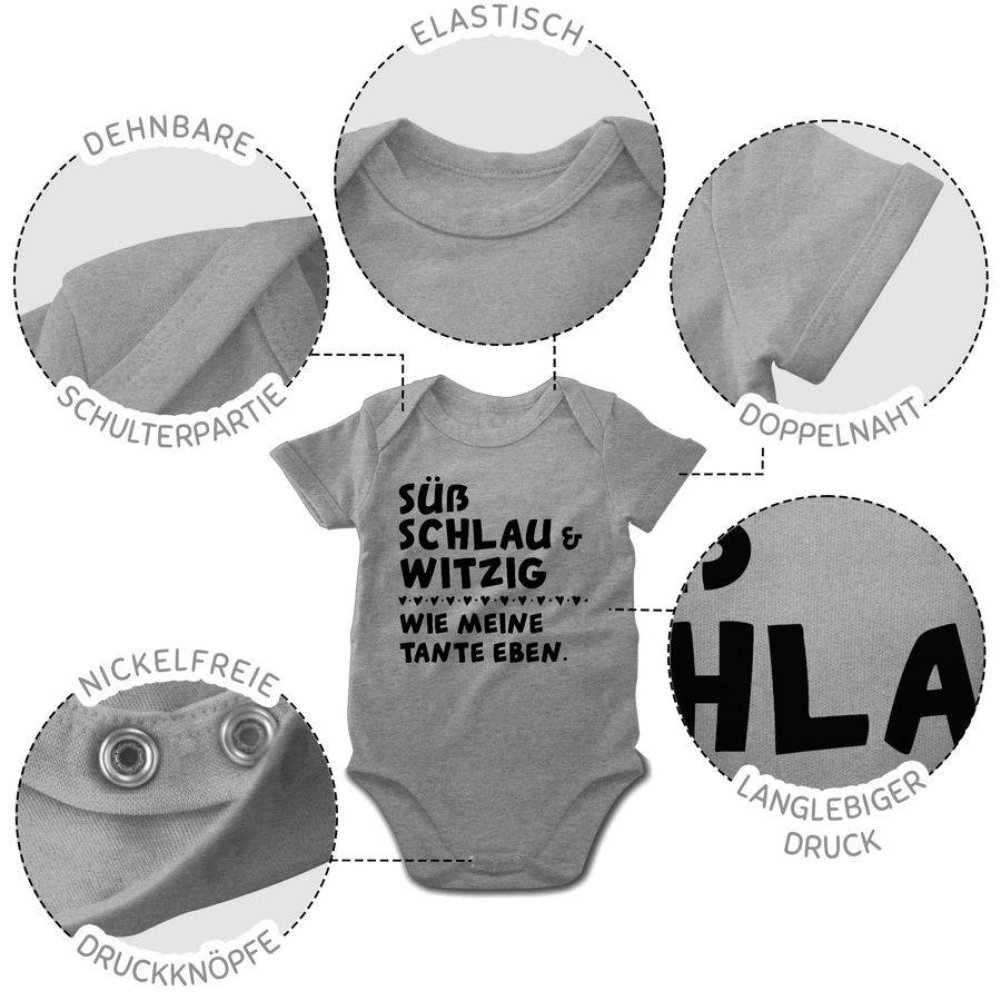 Shirtracer Süß schlau und witzig - wie meine Tante eben - Schwarz: T-Shirt Turnbeutel Shirtracer Große Rabatte
