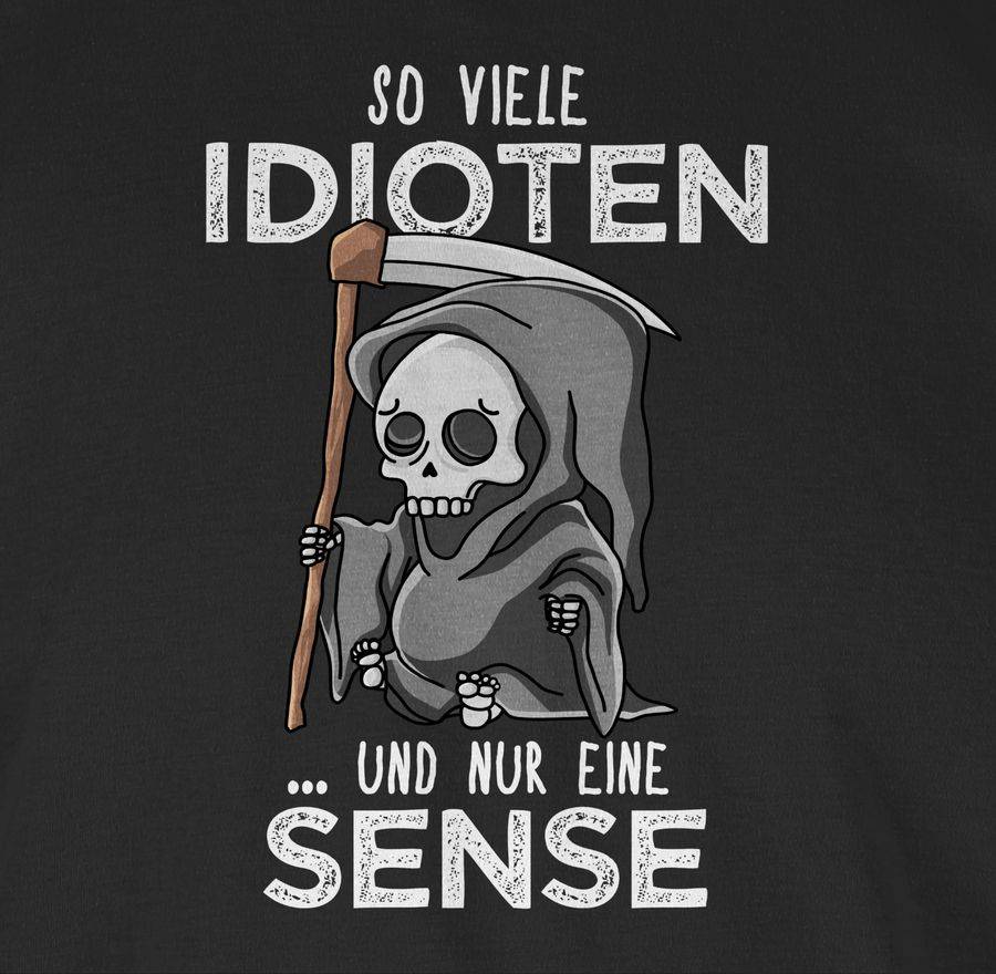 Shirtracer So viele Idioten und nur eine Sense - Weiß: Tshirt Rucksack Shirtracer VIP-Rabatte