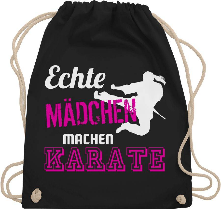 Shirtracer Echte Mädchen machen Karate: Tshirt Gym Bag Shirtracer