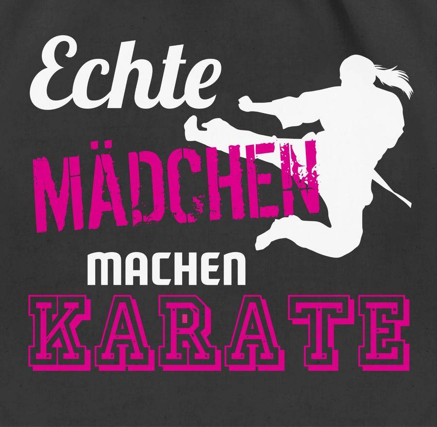 Shirtracer Echte Mädchen machen Karate: Tshirt Gym Bag Shirtracer JETZT KAUFEN
