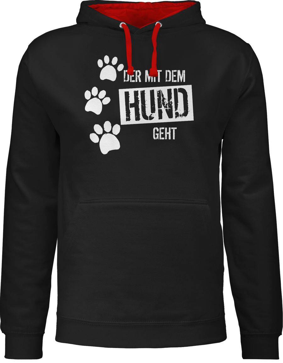 Shirtracer Der mit dem Hund geht: Tshirt Turnbeutel Shirtracer Black Friday Preise