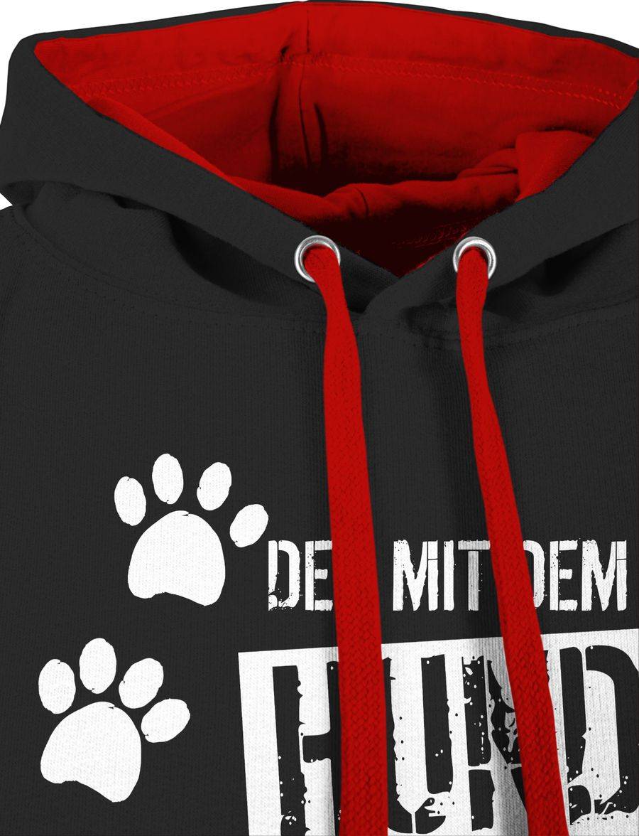 Shirtracer Der mit dem Hund geht: Tshirt Turnbeutel Shirtracer Black Friday Preise
