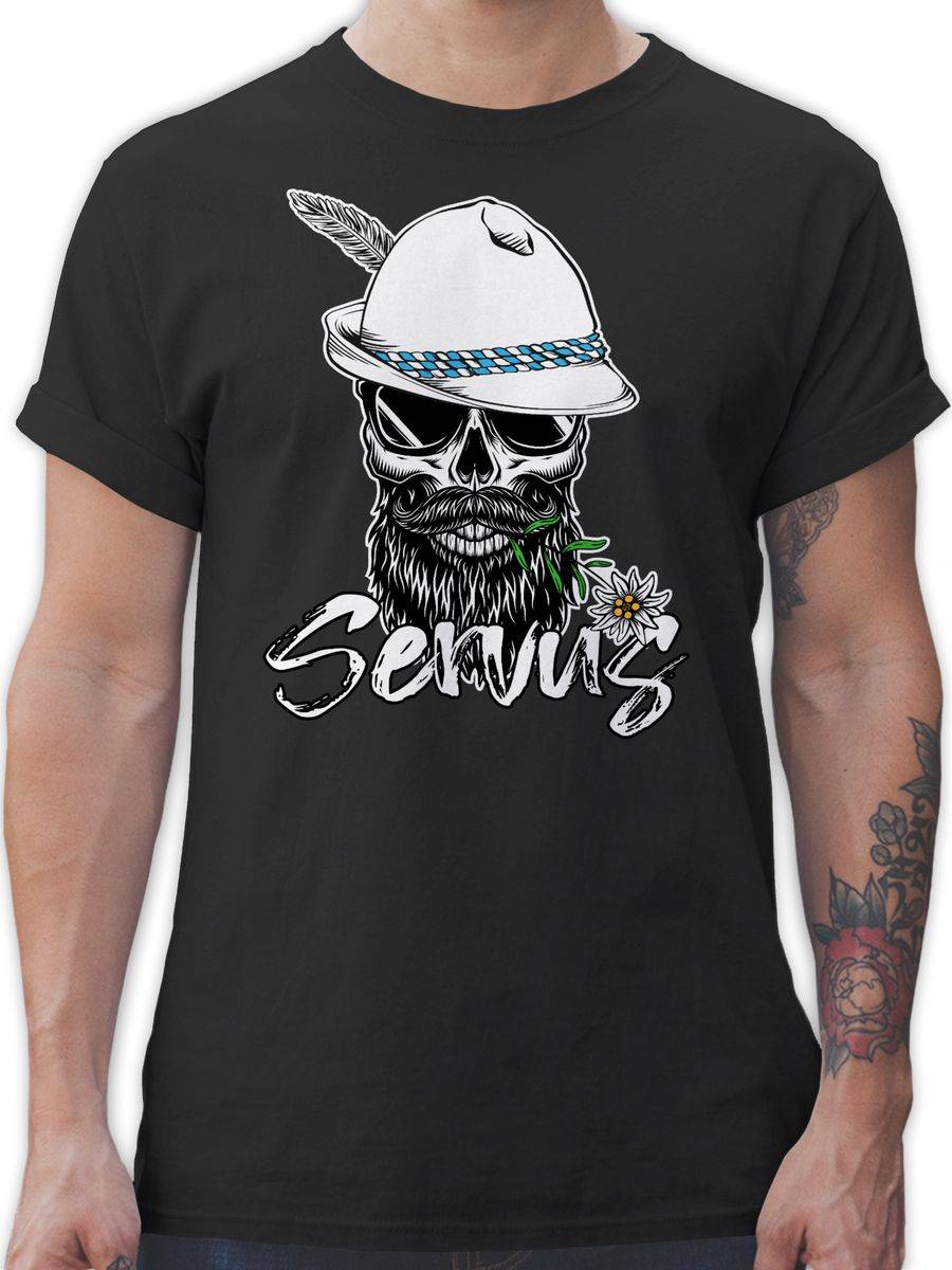 Shirtracer Servus Totenkopf Skull Bayrisch Shirts & Mehr Shirtracer Im Verkauf