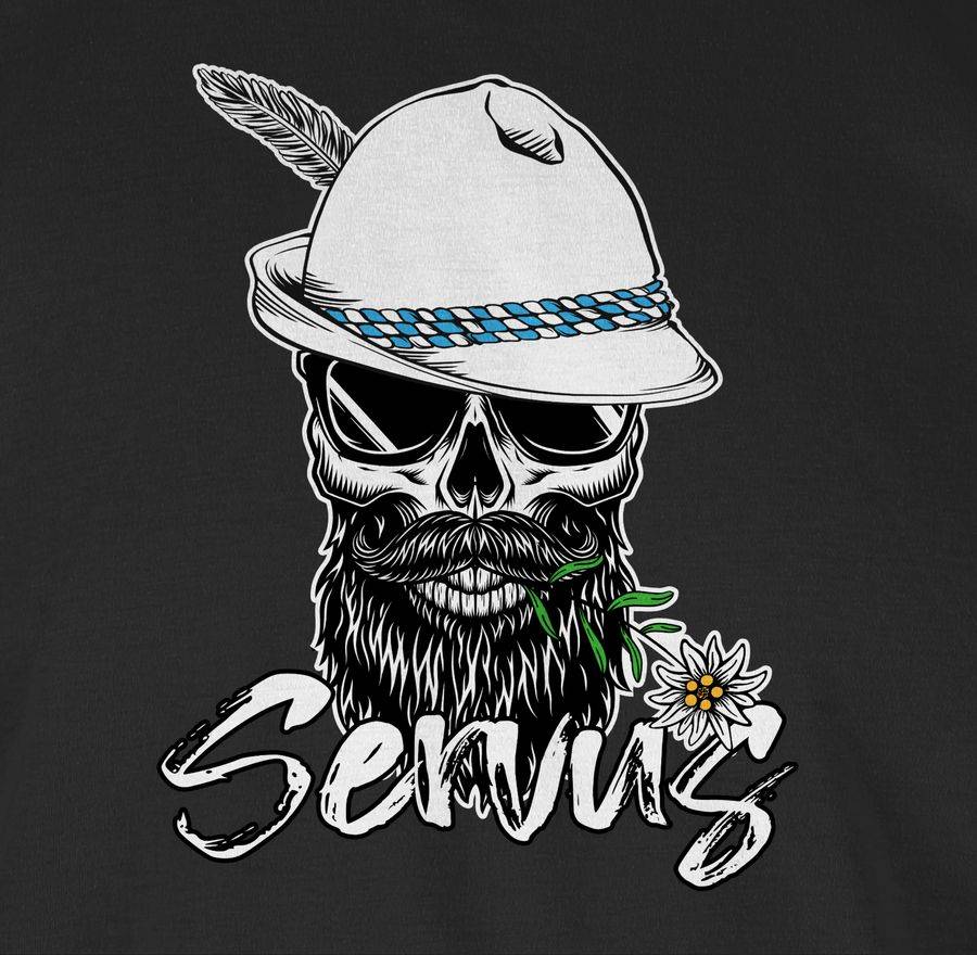 Shirtracer Servus Totenkopf Skull Bayrisch Shirts & Mehr Shirtracer Im Verkauf