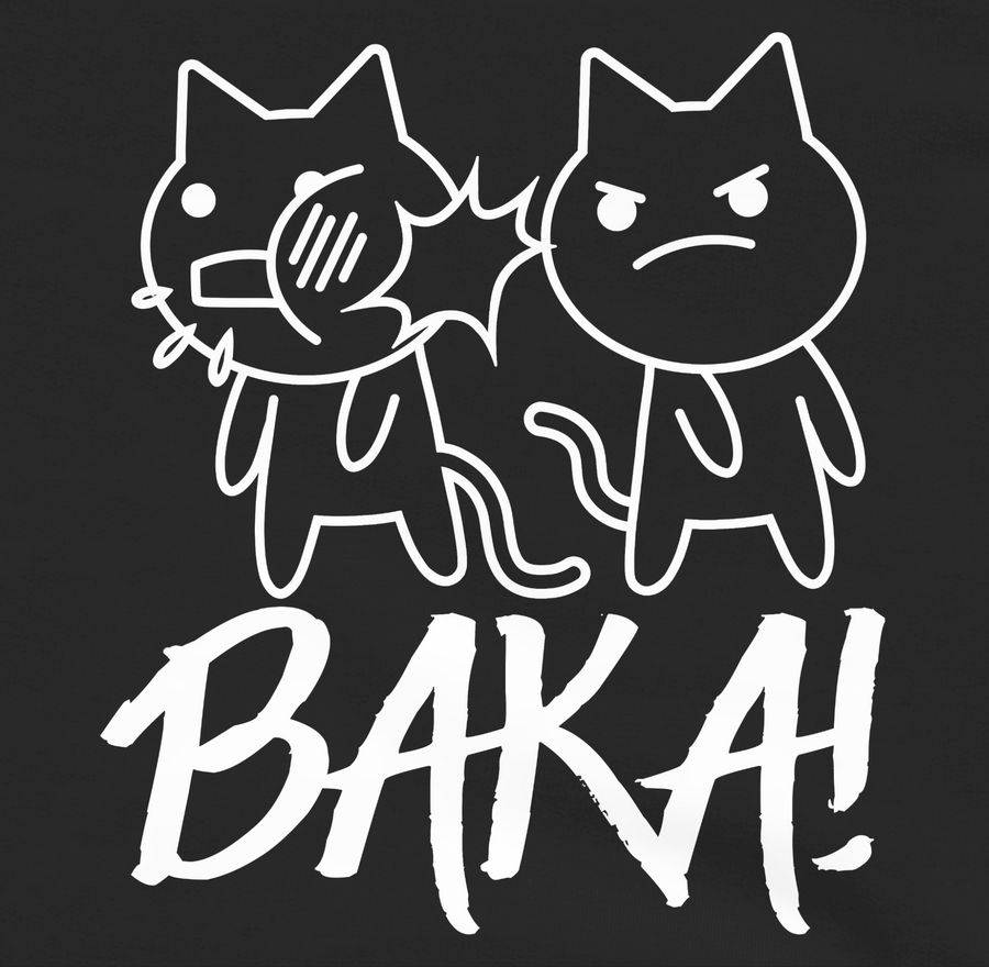 Shirtracer Baka! mit Katzen - weiß Shirts & Mehr Shirtracer Günstiger Verkauf