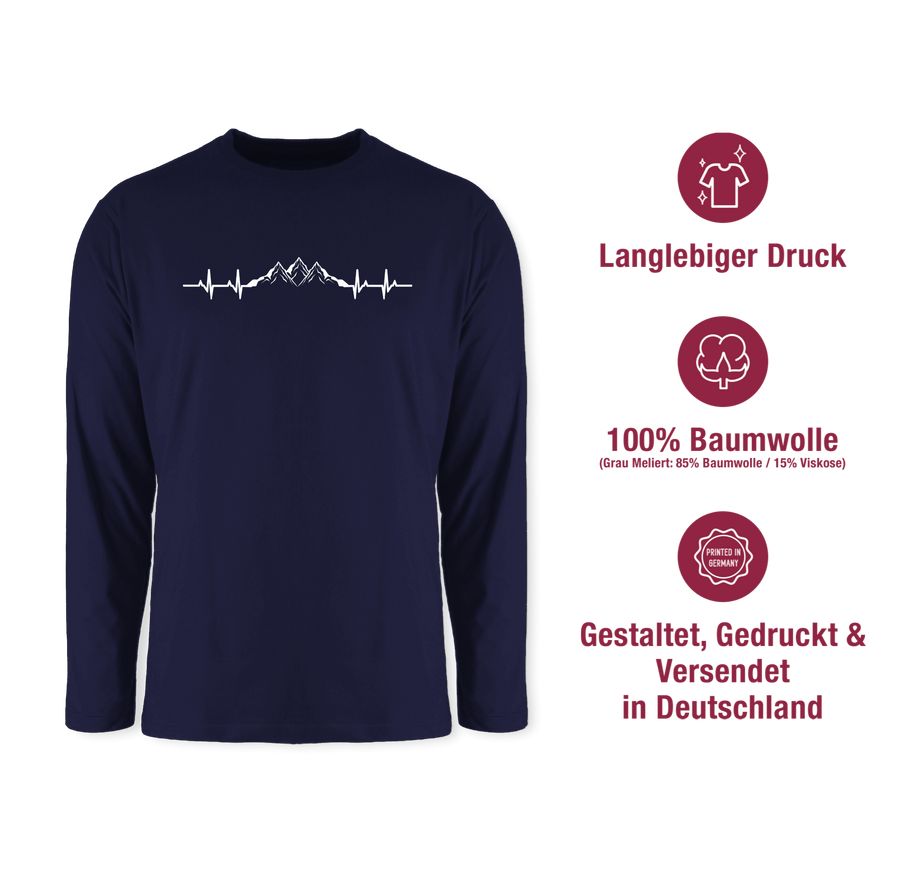 Shirtracer Berge Herzschlag Shirts & Mehr Shirtracer Versandkostenfrei