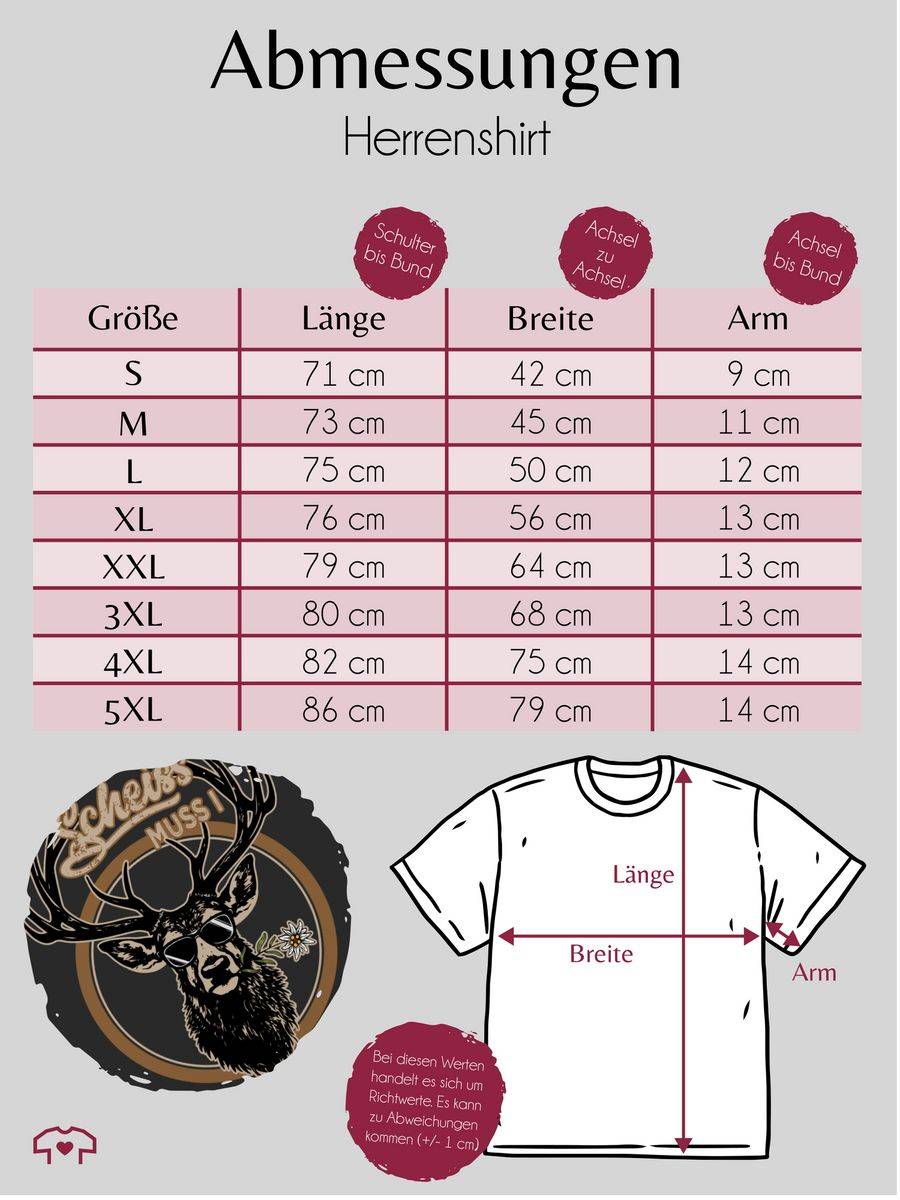 Shirtracer An Scheiß muss i Hirsch Hirschgeweih Shirts & Mehr Shirtracer Exklusivangebot
