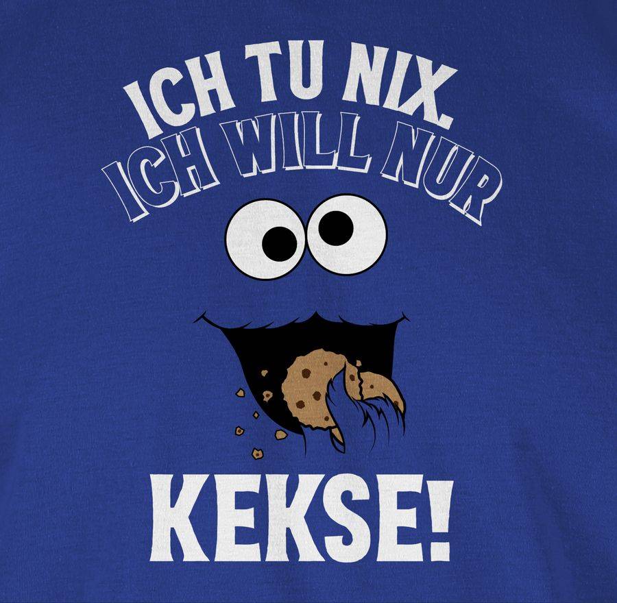 Shirtracer Ich tu nix. Ich will nur Kekse! - weiß/schwarz Shirts & Mehr Shirtracer Saisonschlussverkauf