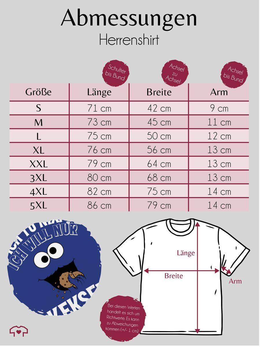Shirtracer Ich tu nix. Ich will nur Kekse! - weiß/schwarz Shirts & Mehr Shirtracer Saisonschlussverkauf
