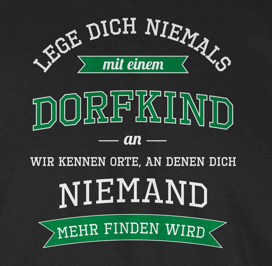 Shirtracer Lege dich niemals mit einem Dorfkind an: T-Shirt Turnbeutel Shirtracer Weihnachtsangebot