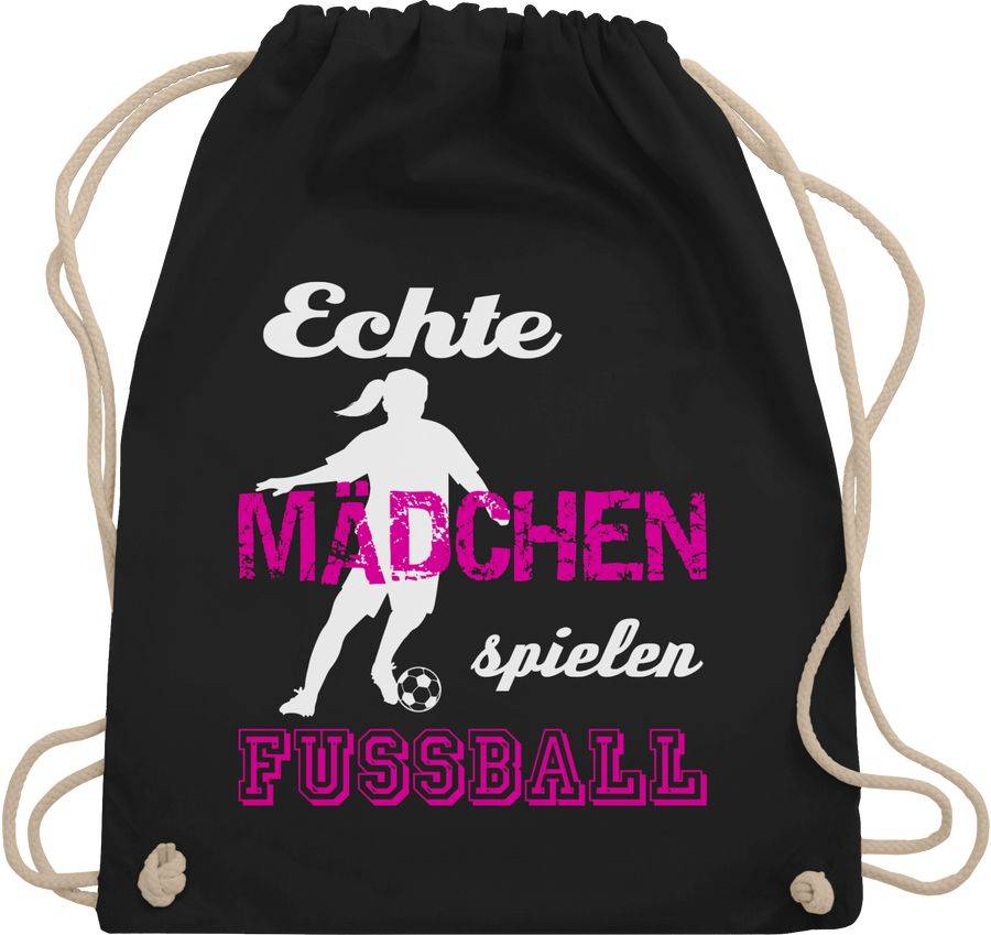 Shirtracer Echte Mädchen spielen Fußball weiß Shirts & Mehr Shirtracer