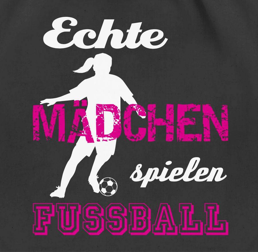 Shirtracer Echte Mädchen spielen Fußball weiß Shirts & Mehr Shirtracer Muttertagsangebot