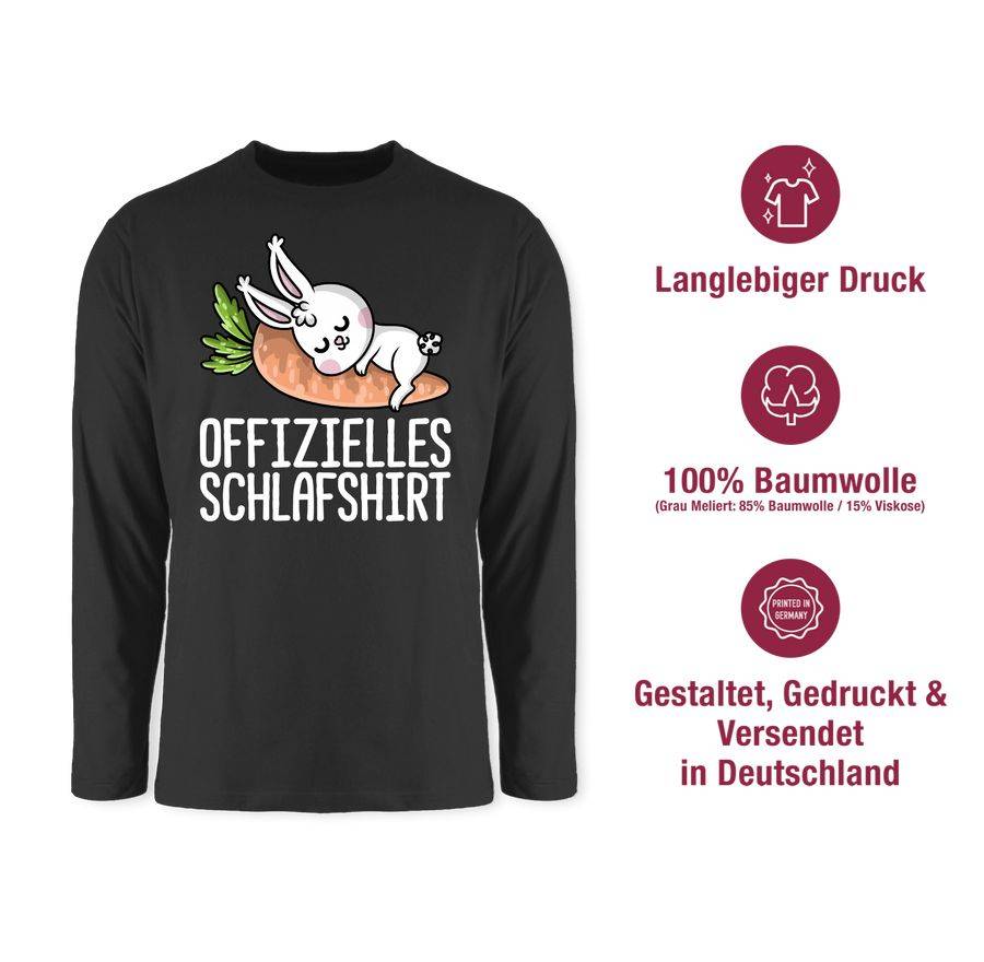 Shirtracer Offizielles Schlafshirt mit Hase weiß Shirts & Mehr Shirtracer Heißer Verkauf