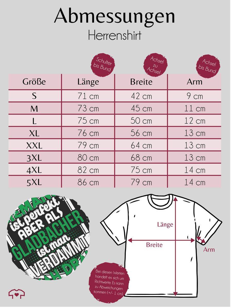 Shirtracer Niemand ist perfekt Gladbacher Shirts & Mehr Shirtracer Top Angebot