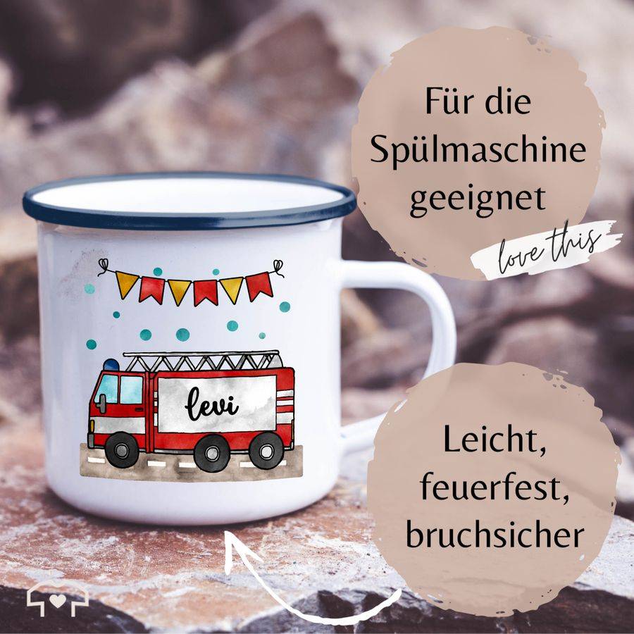 Shirtracer Feuerwehrauto - Geschenk: Tshirt Turnbeutel Shirtracer Letzter Tag