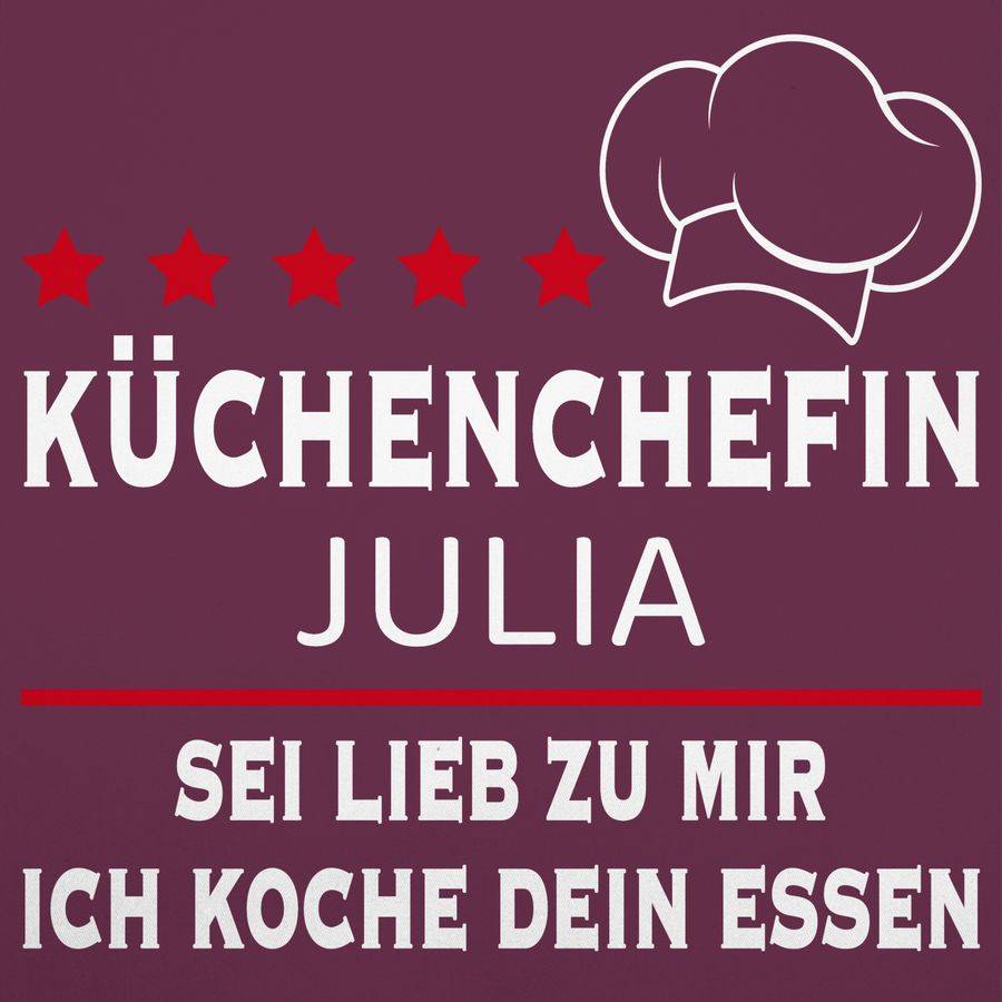 Shirtracer Küchenchefin mit Name - Sei lieb zu mir ich koche dein Essen: T-Shirt Gym Bag Shirtracer Bis zu 65% Rabatt