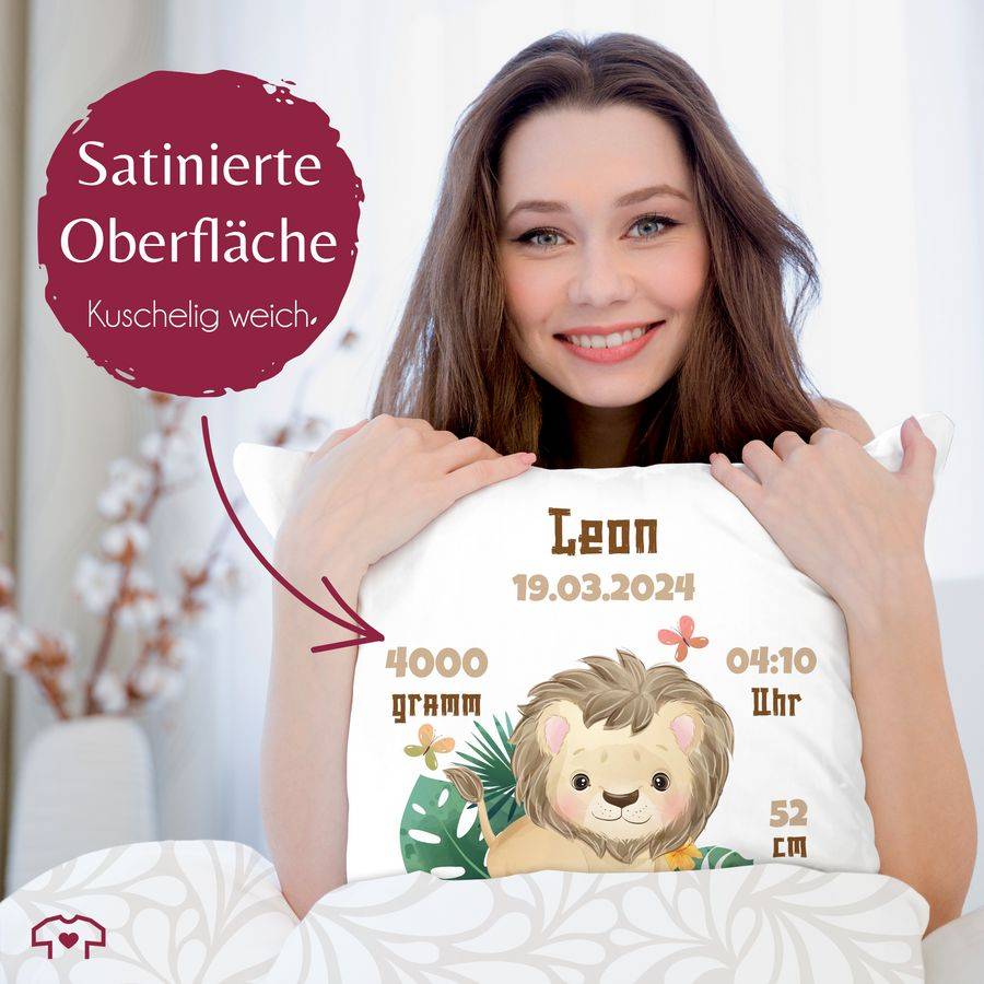 Shirtracer Geburtsgeschenk Löwe Datum Gewicht Uhrzeit Größe Shirts & Mehr Shirtracer 50% Rabatt mit kostenlosem Versand