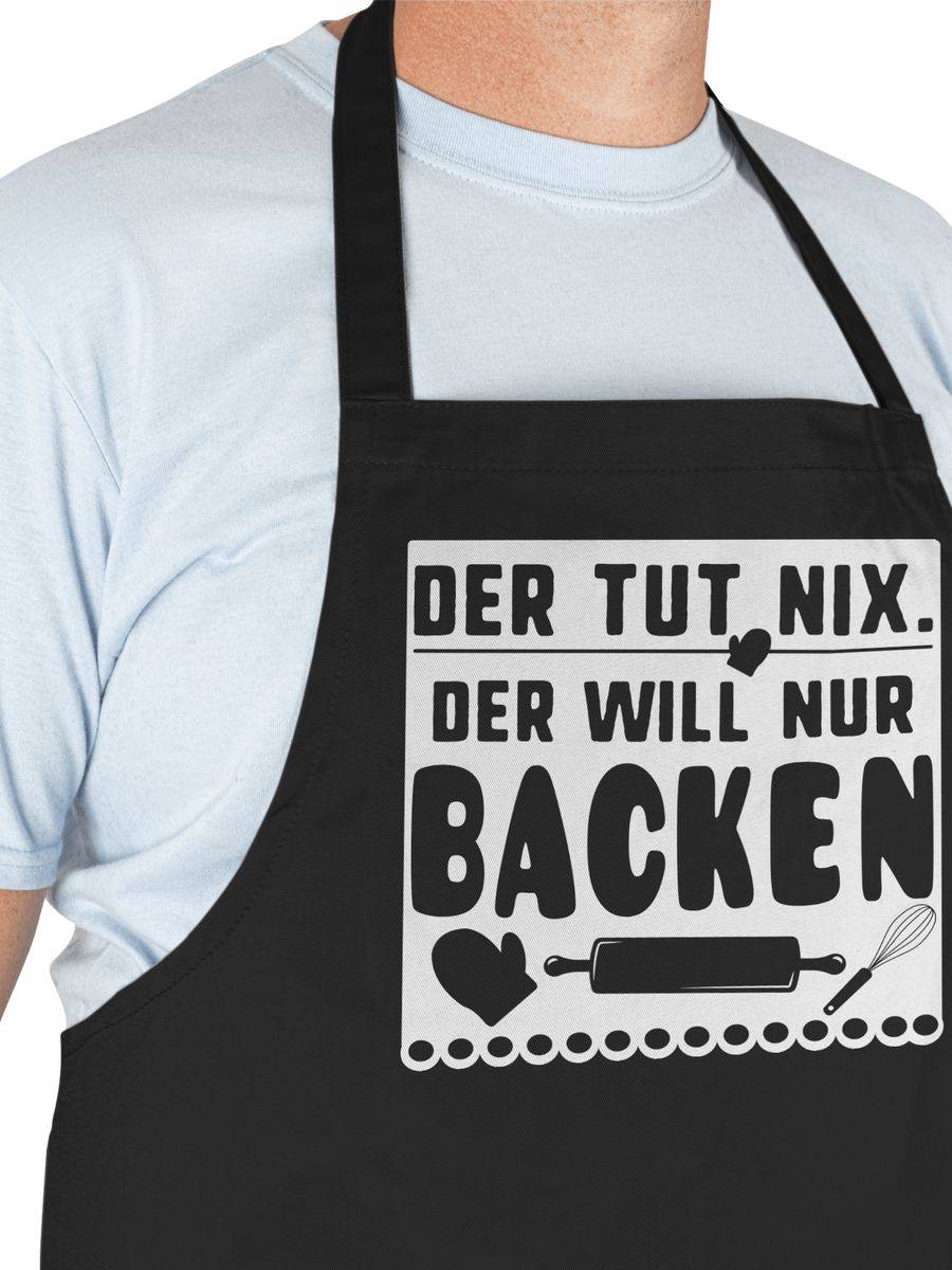 Shirtracer Der tut nix der will nur backen: T-Shirt Rucksack Shirtracer Fabrikladen