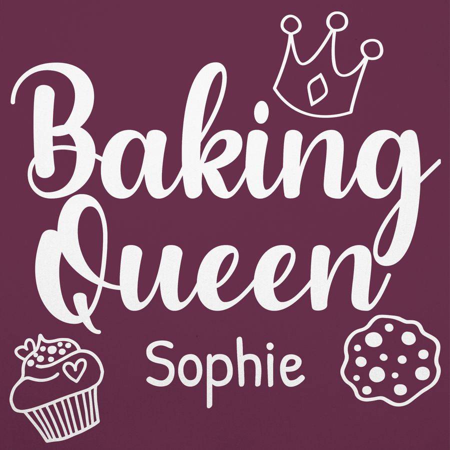 Shirtracer Baking Queen Backkönigin mit Name Shirts & Mehr Shirtracer Auslauf
